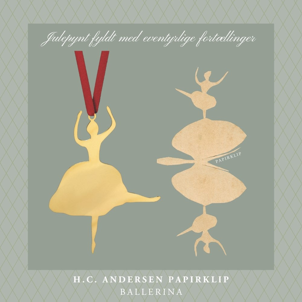 Ophæng - Ballerina - forgyldt