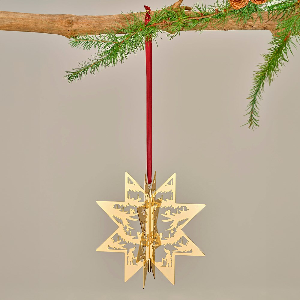 Topstjerne - forgyldt 16,5cm
