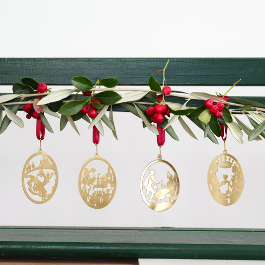 4 stk. ophæng - Klods-Hans - 18k fg