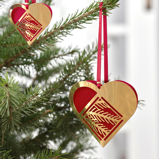 Julehjerte - Grangren - 18k fg