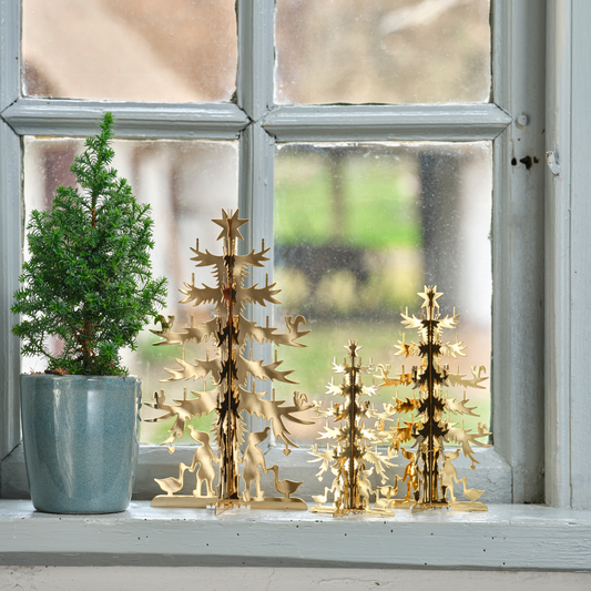 Grantræet - mini - forgyldt 9cm