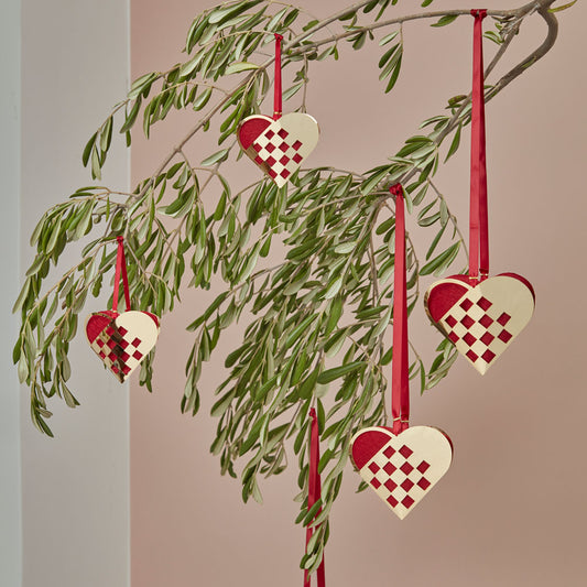 Æske med 2 små hjerter - forgyldt