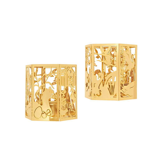 2-pk lysestage - Den grimme ælling - 18k fg