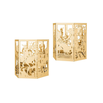 2-pk lysestage - Klods-Hans - 18k fg