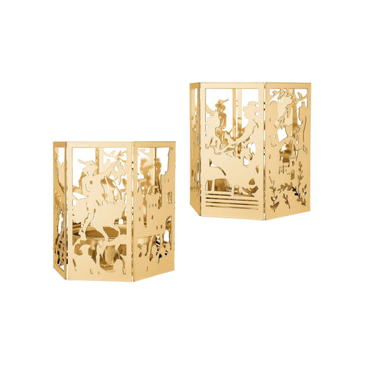 2-pk lysestage - Klods-Hans - 18k fg