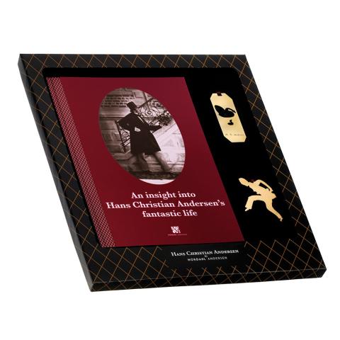 Bogsæt m/ophæng og bogmærke - forgyldt, ENG